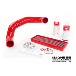 FIAT 500 ABARTH / 500T Factory Air Filter Housing Upgrade Kit - Red Silicone - Deluxe Kit w/ BMC Filter (pre 2015 model)